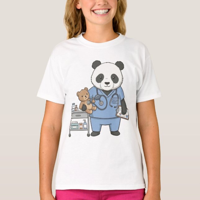 Camiseta Future RN Panda: Adorable Medical Student  (Frente)