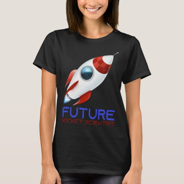 Camiseta Future Scientist Science Rocket Ship Kids  Astrona (Frente)