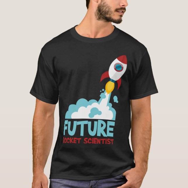 Camiseta Future Scientist Science Rocket Ship Kids  Astrona (Frente)