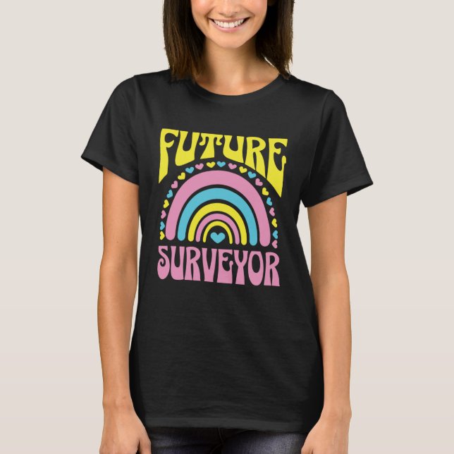 Camiseta Future Surveyor Bright Retro Rainbow Surveyors Tra (Frente)