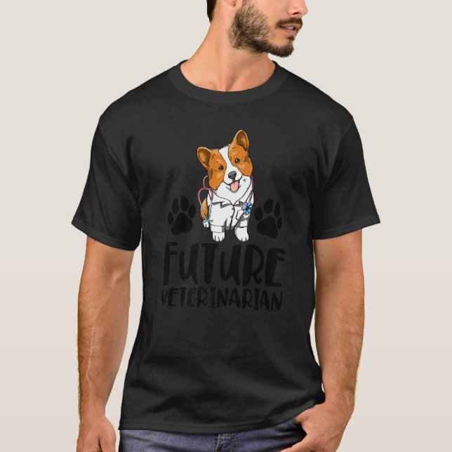 Camiseta Future Veterinarian Corgi  Women Love Doggy Doctor (Frente)
