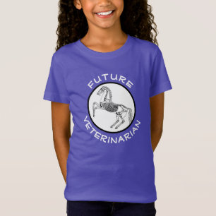 Camiseta "Future Veterinarian" e Skeleton de cavalos