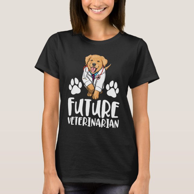 Camiseta Future Veterinarian Labrador  Women Love Doggy Doc (Frente)