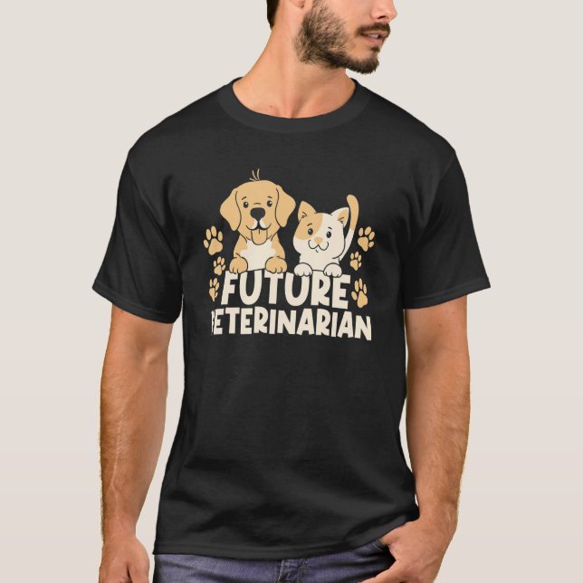 Camiseta Future Veterinarian Veterinary Assistant Tech Ani (Frente)