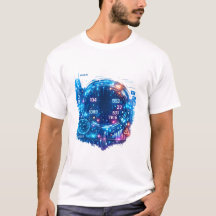 Camiseta Futurista de Tecnologia para Astronautas 