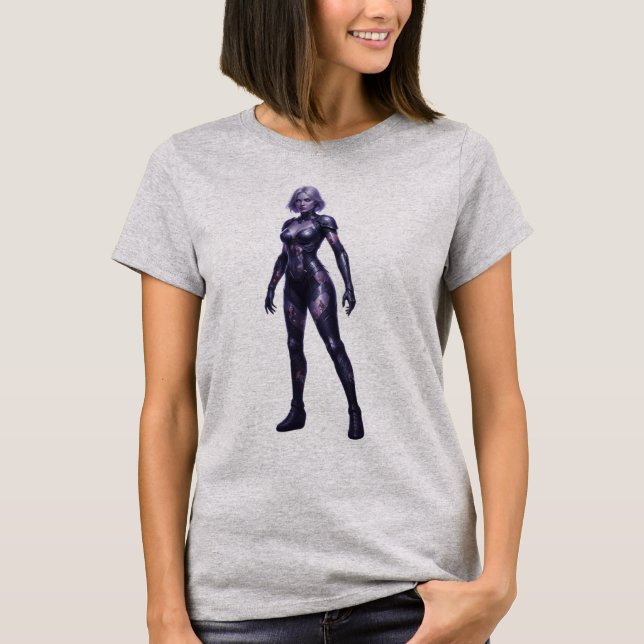 Camiseta Futuristic Armored Mercenary Goth Style Tee (Frente)
