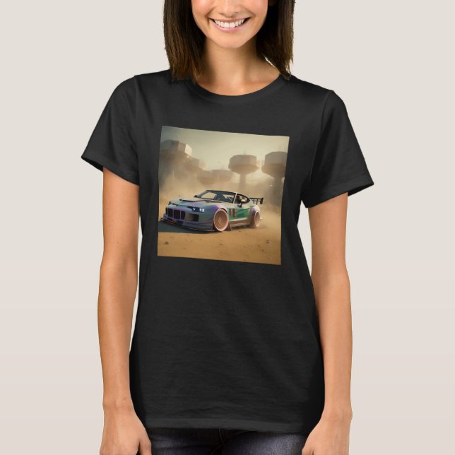 Camiseta Futuristic Classic Sports Car Race Racing Alien Pl (Frente)