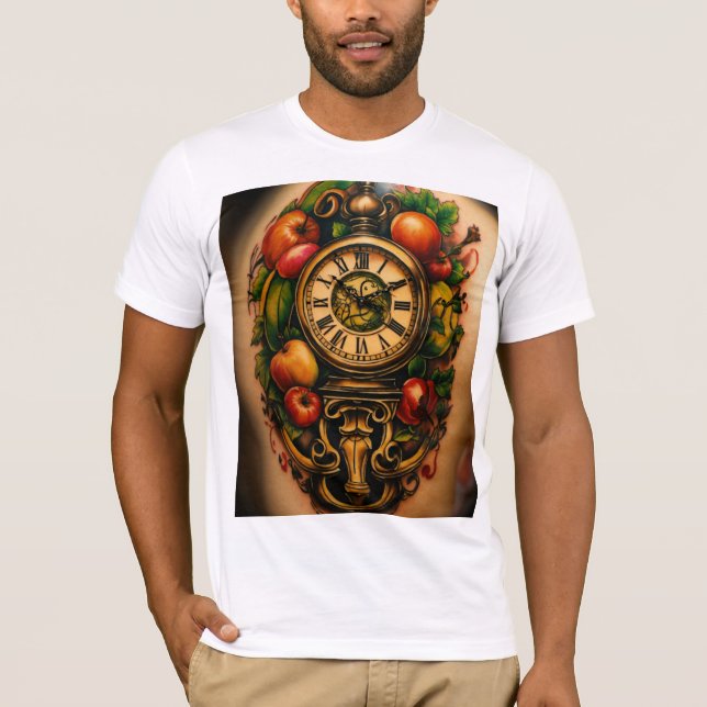 Camiseta "Futuristic Fine Line Wing Tattoo T-Shirt Design – (Frente)