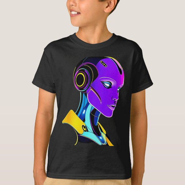 Camiseta Futuristic Graphic Design Robot 1  (Frente)