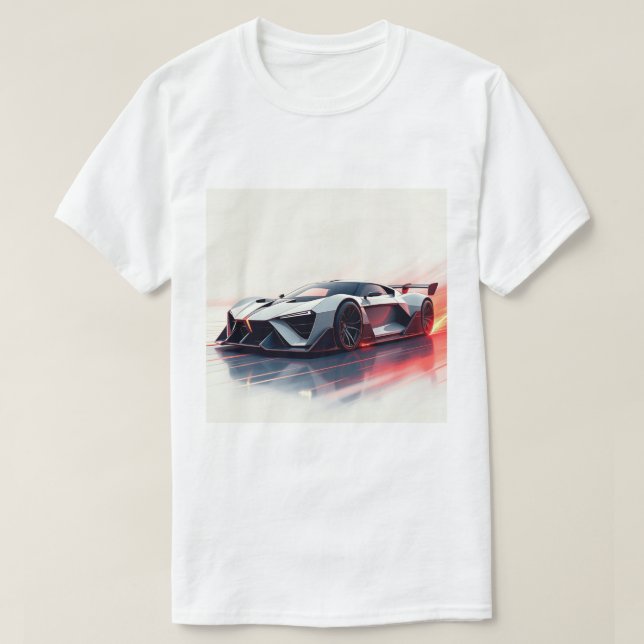 Camiseta Futuristic Sports Car – Sleek AI-Generated Design  (Frente do Design)