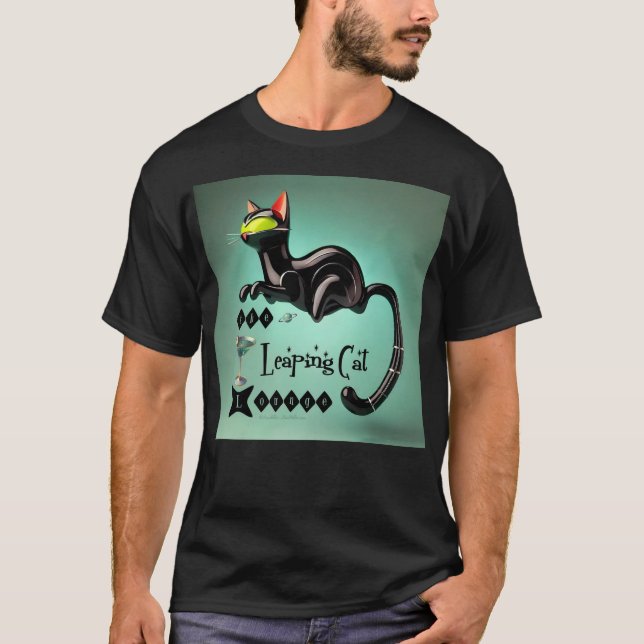Camiseta Futurística Atômica O Salto De Gato Saltante (Frente)