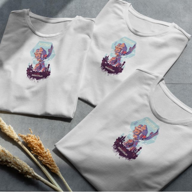 Camiseta Futurística Menina Cyber Urbana (Criador carregado)