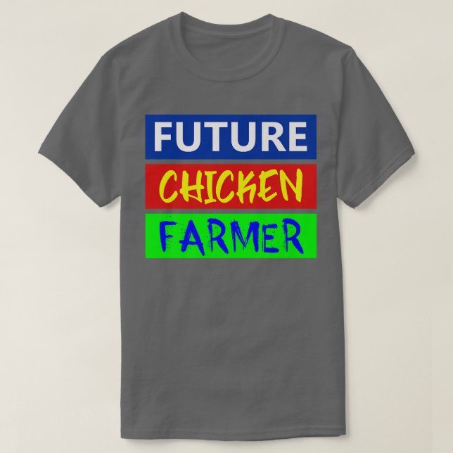 Camiseta Futuro Agricultor De Galinhas, Galinha, Agricultor (Frente do Design)