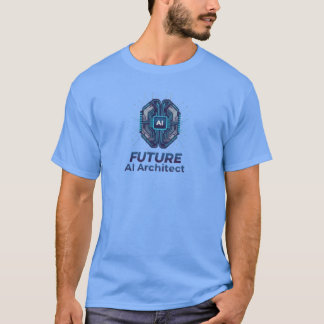 Camiseta Futuro Arquiteto de IA - Design de Tecnologia Futu