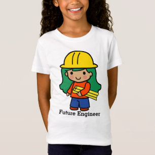 Camiseta Futuro arquiteto/Engenheiro no chapéu do Duro