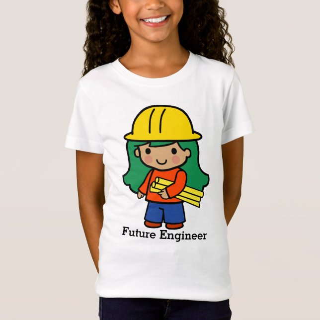 Camiseta Futuro arquiteto/Engenheiro no chapéu do Duro (Frente)