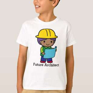 Camiseta Futuro arquiteto no chapéu amarelo