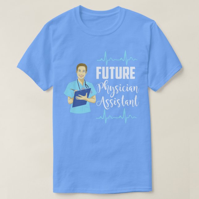 Camiseta Futuro Assistente Médico de Estudante PA (Frente do Design)