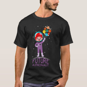 Camiseta Futuro Astronauta Com Planetas Citação Divertida P