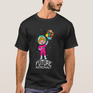 Camiseta Futuro Astronauta Com Planetas Citação Divertida P