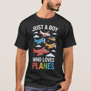 Camiseta Futuro Aviador Apenas Um Menino Que Ama Aviões