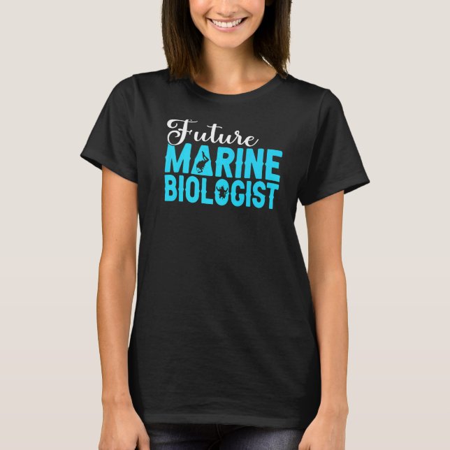 Camiseta Futuro Biólogo Marinho Estudante de Biologia da Vi (Frente)