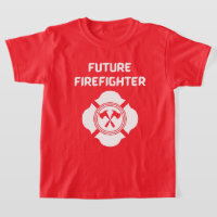 Futuro bombeiro com texto branco do departamento d