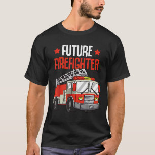 Camiseta Futuro Bombeiro Combatente de Incêndios Meninos Cr