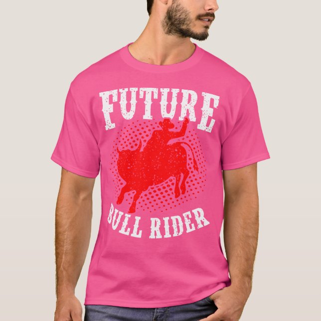 Camiseta Futuro Bull Rider Touro Mecânico Rodeio Boy (Frente)
