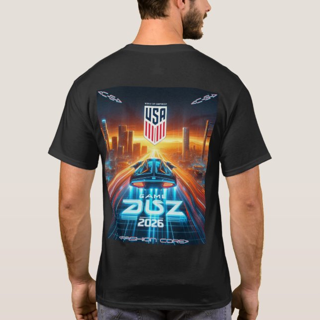 Camiseta futuro campeonato mundial de fantasia EUA 2026 neg (Verso)