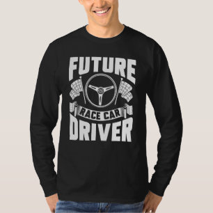 Camiseta Futuro Carro de Corrida Crianças Homens Corridas L