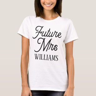 Camiseta Futuro Casamento com Sobrenome Personalizado Scrip