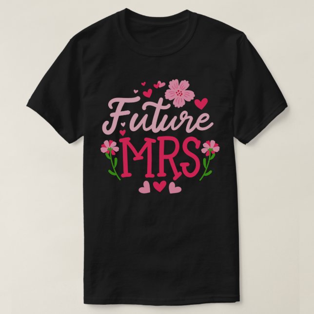 Camiseta Futuro Casamento da Senhora Solteira Festa de Noiv (Frente do Design)