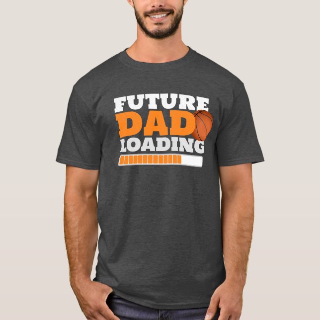 Camiseta Futuro Chá de fraldas de basquete de carregamento  (Frente)