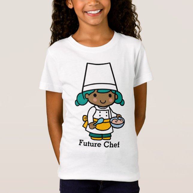 Camiseta Futuro Chef/ Rapariga Baker no cozinhar Apron (Frente)