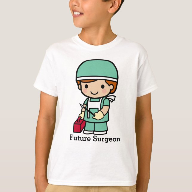 Camiseta Futuro cirurgião em escrutínio com o Scalpel (Frente)