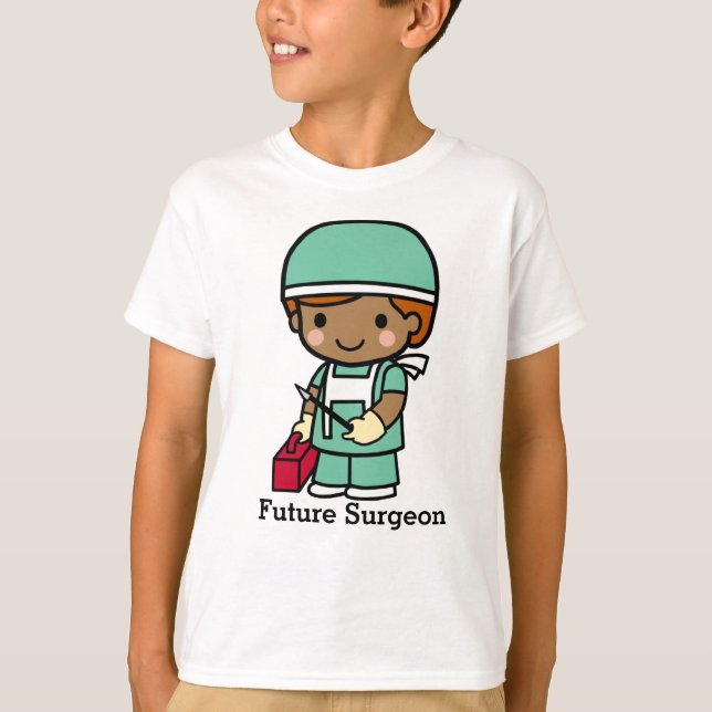 Camiseta Futuro cirurgião em escrutínio com o Scalpel (Frente)