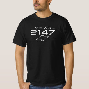 Camiseta Futuro Cyberpunk Ano 2147 Ficção Científica Retro
