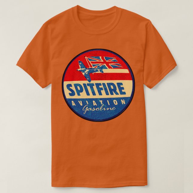 Camiseta Futuro da aviação Spitfire (Frente do Design)