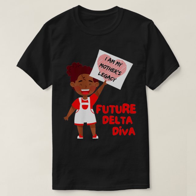 Camiseta Futuro Delta Diva Black Sorority 1913 (Frente do Design)