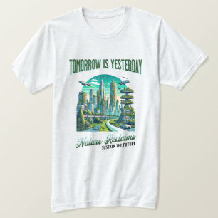 Camiseta Futuro Design da cidade sustentável.