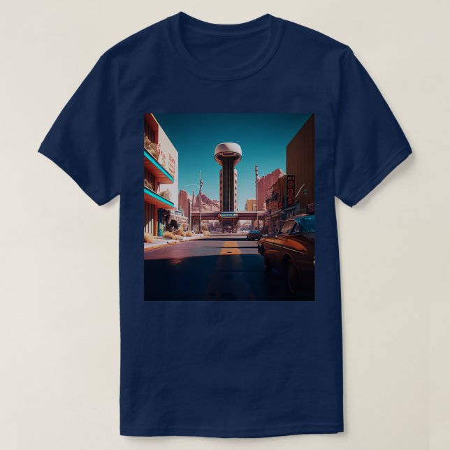 Camiseta Futuro do Meio século de Cidade do Deserto (Frente do Design)