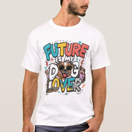 Camiseta Futuro é meu design de amante de cães