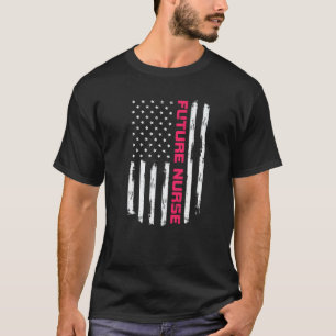 Camiseta Futuro Enfermeiro Orgulhoso Carreira Vintage Améri