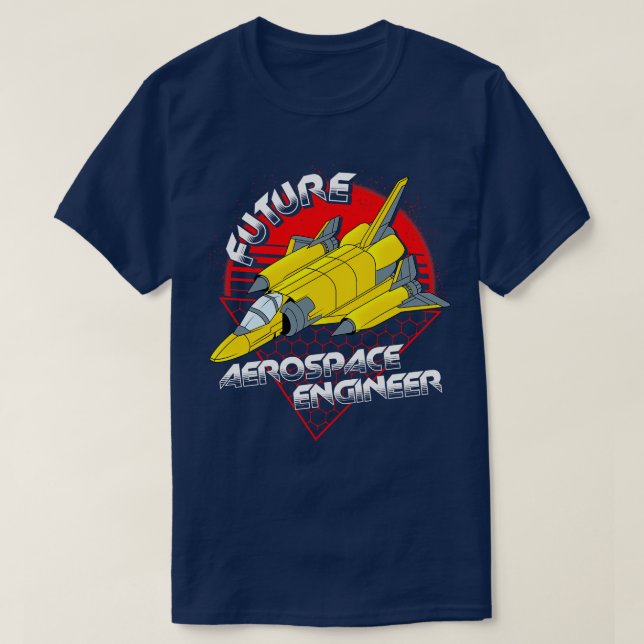 Camiseta Futuro Engenheiro Aerospace - Foguete de Engenhari (Frente do Design)