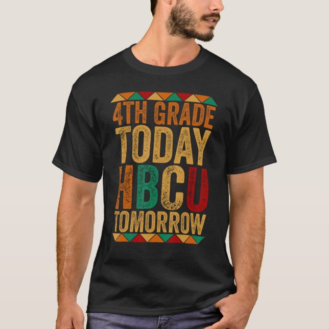 Camiseta Futuro Estudante da Faculdade HBCU - 4º ano hoje H (Frente)