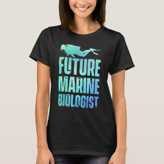 Camiseta Futuro Estudo de Ciência do Oceano Biológico de Bi