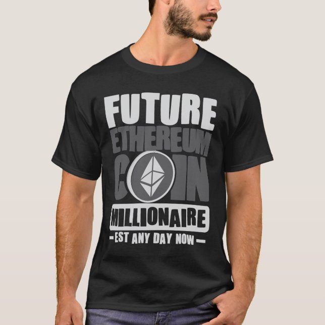 Camiseta Futuro ETHEREUM Moedas Milionário (Frente)