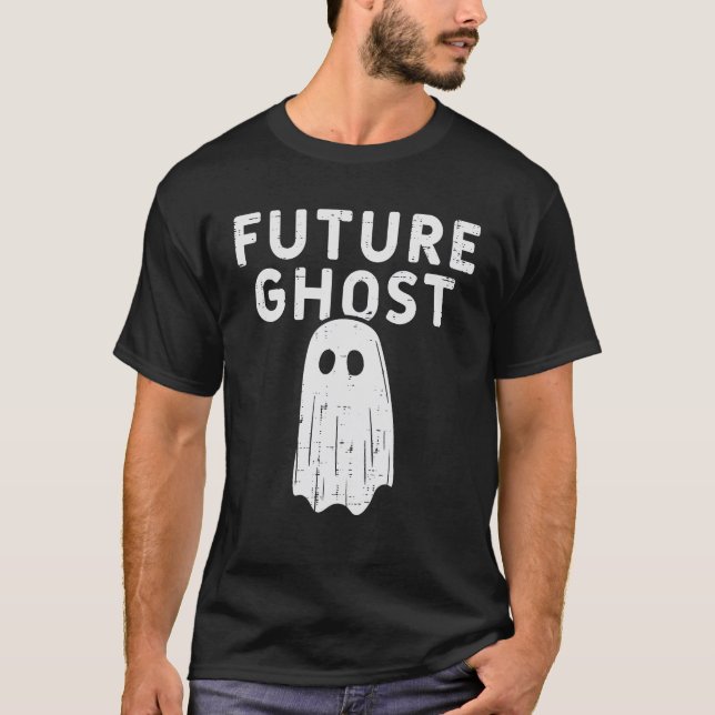 Camiseta Futuro Fantasma Feliz Homens de Figurino de Hallow (Frente)