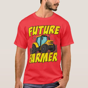 Camiseta Futuro Farmer Engraçado Trator Lover Boys Fazenda